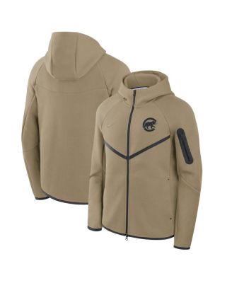 Nike - Men's Tan Chicago Cubs Tech Fleece Wind runner Full-Zip Hoodie Jacket
