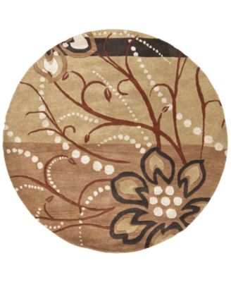 Livabliss - Athena ATH-5006 Camel 4' Round Area Rug
