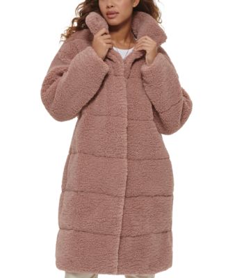 Levi's - Women's Long Sherpa Snap-Closure Teddy Coat