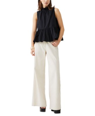 French Connection - Women's Rhodes Cotton Poplin Ruffled Top