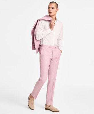 Michael Kors - Men's Classic Fit Pink Suit Pants