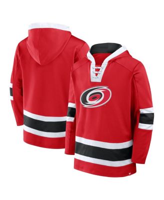Fanatics - Men's Red Carolina Hurricanes Inside Line Fleece Pullover Hoodie