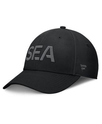 Fanatics - Men's Black Seattle Kraken Authentic Pro Road Team Code Side Patch Flex Hat