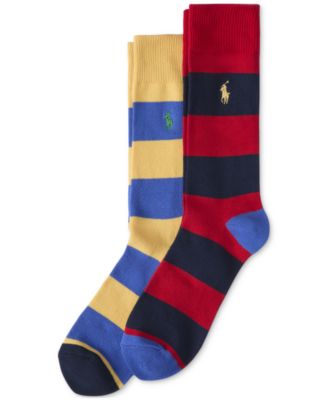 Polo Ralph Lauren - Men's 2-Pk. Rugby Stripe Slack Socks