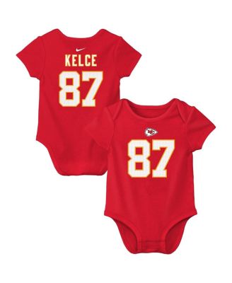 Nike - Baby Boys and Girls Travis Kelce Red Kansas City Chiefs Player Name Number Bodysuit