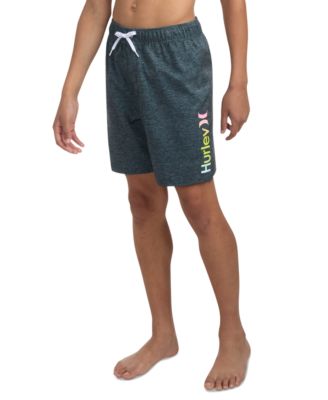 Hurley - Big Boys Printed Heathered Pull-On Swim Trunks
