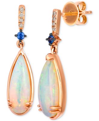 Le Vian - Neopolitan Opal™ (2 ct. t.w.), Blueberry Sapphire™ (1/20 ct. t.w.) & Nude Diamond™ (1/20 ct. t.w.) Drop Earrings in 14k Rose Gold