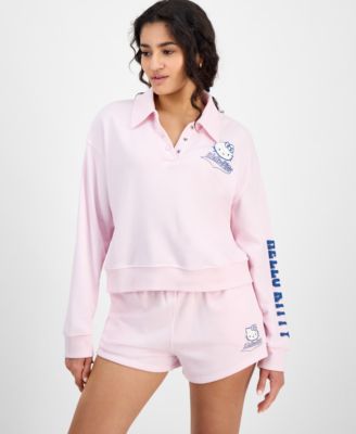 Grayson Threads, The Label - Juniors' Collared Hello Kitty Sweatshirt