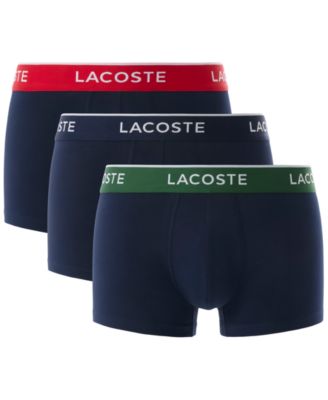 Lacoste - Men's 3pk. Regular-Fit Logo Waistband Trunks
