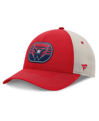 Fanatics - Men's Red/Gray Washington Capitals 2025 Stanley Cup Playoffs Locker Room Trucker Adjustable Hat