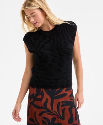 On 34th - Women's Textured-Stitch Sleeveless Sweater