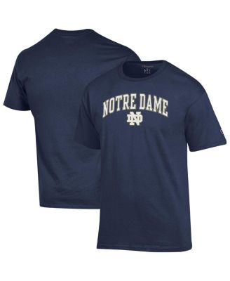 Champion - Men's Navy Notre Dame Fighting Irish Arch Over Logo T-Shirt