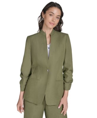 Calvin Klein - Women's Stand-Collar 3/4-Sleeve Blazer