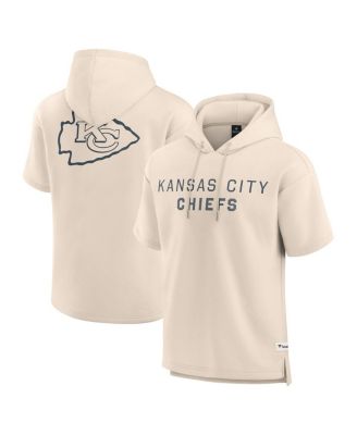 Fanatics - Men's&nbsp;Cream Kansas City Chiefs Elements Future Ground Lettering Short Sleeve Pullover Hoodie