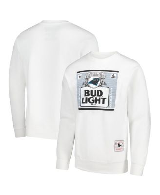 Mitchell & Ness - Men's x Bud Light White Carolina Panthers The Crest Pullover Sweatshirt