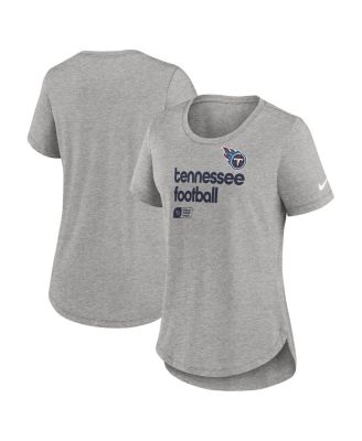 Nike - Women's Heather Gray Tennessee Titans Team Shout Out Tri-Blend T-Shirt