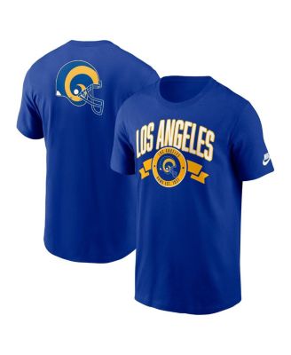 Nike - Men's Royal Los Angeles Rams Rewind Front and Back Hit Essential T-Shirt
