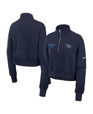 Nike - Women's Navy Tennessee Titans Primetime Phoenix Half-Zip Sweatshirt