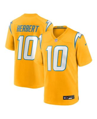 Nike - Big Boys and GirlsJustin Herbert Gold Los Angeles Chargers Alternate Charger Power Game Player Jersey