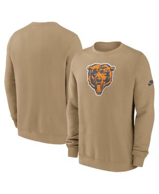 Nike - Men's Tan Chicago Bears Swing Pass Rewind Club Pullover Sweatshirt