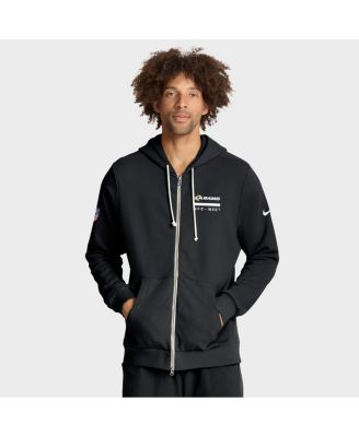 Nike - Men's Black Los Angeles Rams Sideline Standard Issue Utility Player Dri-FIT Full-Zip Hoodie