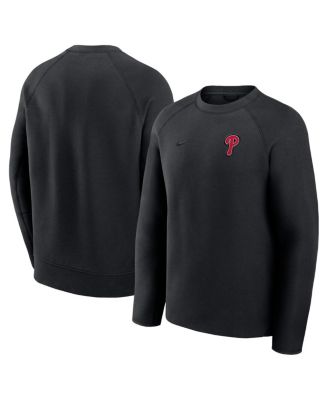 Nike - Men's Black Philadelphia Phillies Tech Fleece Raglan Sweatshirt