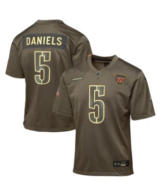 Nike - Big Boys and Girls Jayden Daniels Olive Washington Commanders 2025 Salute to Service Game Jersey