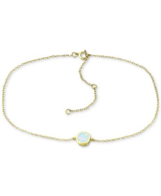 Giani Bernini - Lab-Grown Opal Ankle Bracelet (Also in Cubic Zirconia)