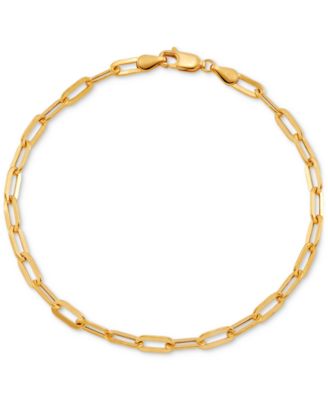 Macy's - Lightweight Paperclip Link Chain Ankle Bracelet in 10k Gold