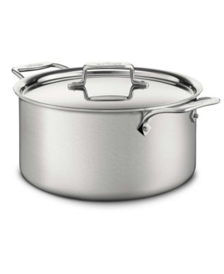 All-Clad - BD5 Covered Stockpot, 8 Qt. Brushed Stainless Steel