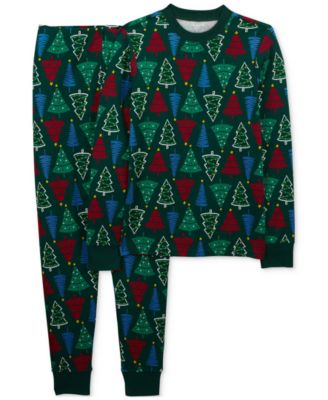 Carter's - Adult, Big, Little, Toddler and Baby Xmas Tree Theme Sibling Matching Family Pajamas