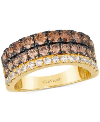 Le Vian - Chocolate Ombr&eacute; Diamond Triple Row Ring (1-7/8 ct. t.w.) in 14k Gold