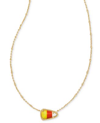 Kendra Scott - 14k Gold-Plated Stone Candy Corn Adjustable Pendant Necklace, 16" + 3" extender