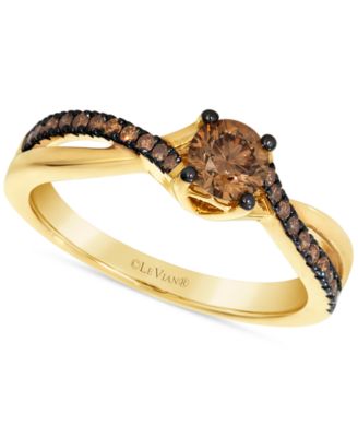 Le Vian - Chocolatier Chocolate Diamond Ring (5/8 ct. t.w.) in 14k Honey Gold