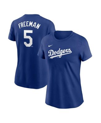 Nike - Women's Freddie Freeman Royal Los Angeles Dodgers Fuse Name Number T-Shirt
