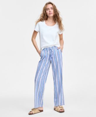 Liverpool Los Angeles - Women's Drawstring Wide-Leg Pull-On Pants