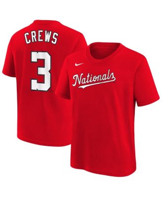Nike - Big Boys and Girls  Dylan Crews Red Washington Nationals Player Name Number T-Shirt