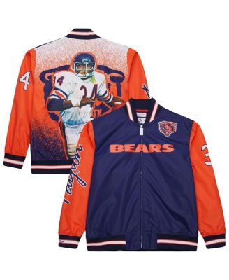 Mitchell & Ness - Men's Walter Payton Navy Chicago Bears Retired Player Graphic Full-Zip Satin Jacket