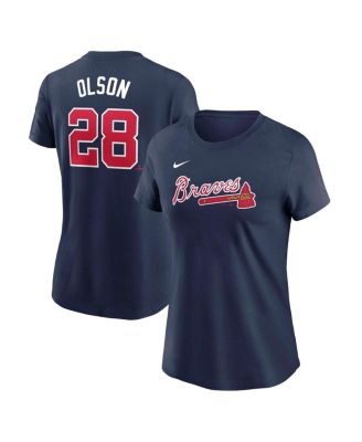 Nike - Women's Matt Olson Navy Atlanta Braves Fuse Name Number T-Shirt