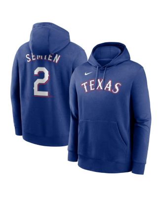 Nike - Men's Marcus Semien Royal Texas Rangers Player Name Number Club Pullover Hoodie