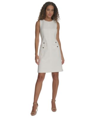Tommy Hilfiger - Women's Jacquard Button-Front Shift Dress