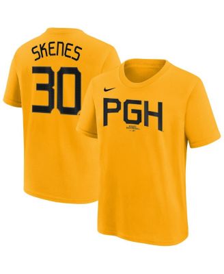 Nike - Big Boys and Girls Paul Skenes Gold Pittsburgh Pirates Fuse City Connect Name Number T-Shirt