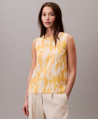 Calvin Klein - Women's Printed Chiffon Sleeveless Shell