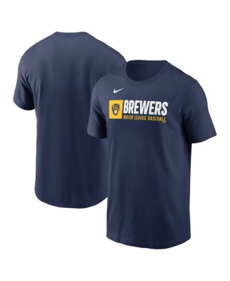 Nike - Men's Navy Milwaukee Brewers Team Block T-Shirt