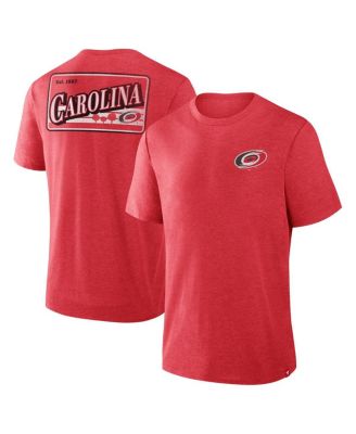 Fanatics - Men's Heather Red Carolina Hurricanes Fan Lanes Tri-Blend T-Shirt