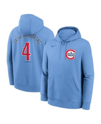 Nike - Men's Pete Crow-Armstrong Light Blue Chicago Cubs Player Name Number Club Fleece Pullover Hoodie