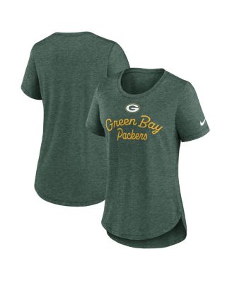 Nike - Women's Green Green Bay Packers Script Tri-Blend T-Shirt