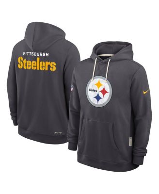 Nike - Men's Anthracite Pittsburgh Steelers Sideline Standard Issue Initial Home Dri-FIT Hoodie