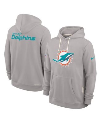 Nike - Men's Charcoal Miami Dolphins Sideline Standard Issue Initial Home Dri-FIT Hoodie