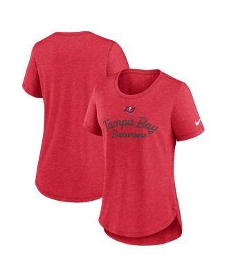 Nike - Women's Red Tampa Bay Buccaneers Script Tri-Blend T-Shirt